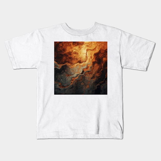 Stylized Surface Texture Kids T-Shirt by Sheptylevskyi